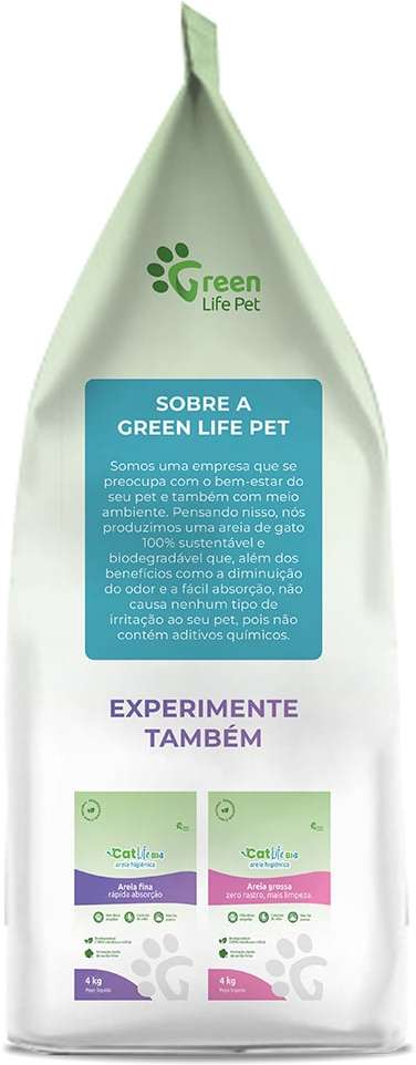 Areia Higiênica Cat Life Bio Média Menos Rastro - 4Kg