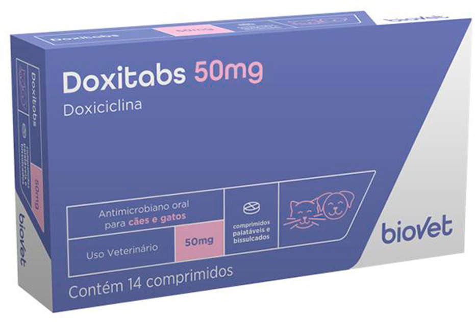 Antimicrobiano Biovet Doxitabs Doxiciclina 14 Comprimidos - 50 mg