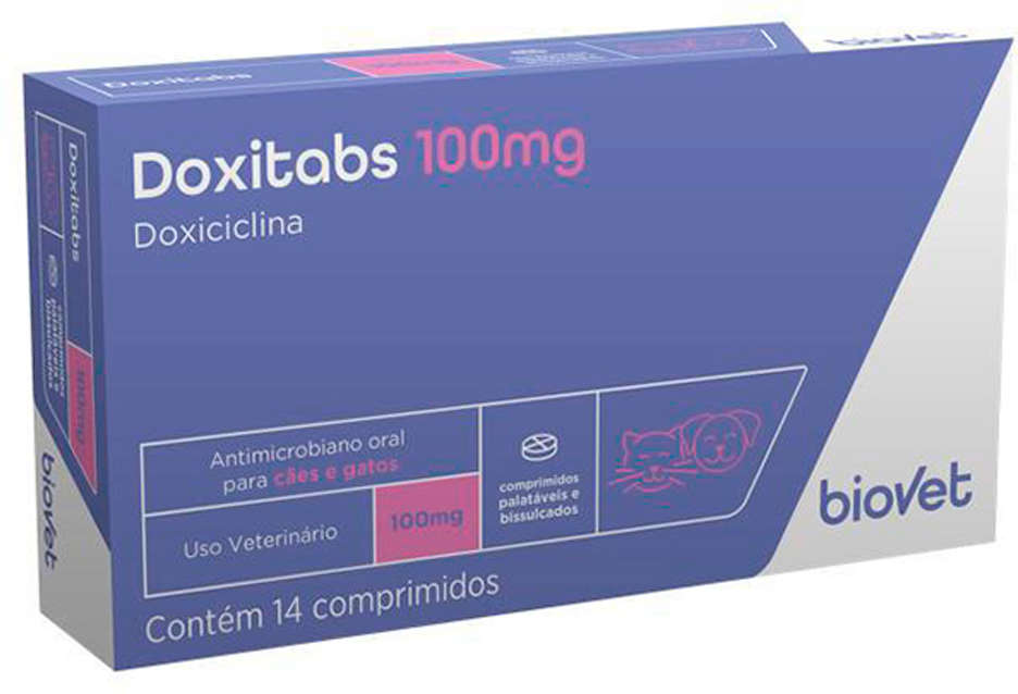 Antimicrobiano Biovet Doxitabs Doxiciclina 14 Comprimidos - 100 mg