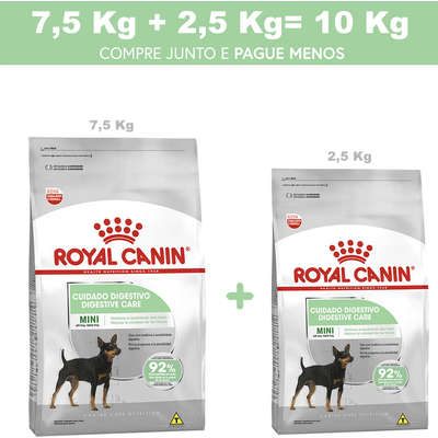Ração Seca Royal Canin Cuidado Digestivo para Cães Adultos de Raças Mini a partir de 10 meses de idade