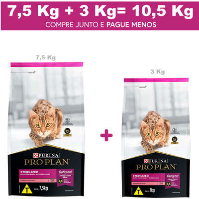 Ração Seca Nestlé Purina Pro Plan Salmão para Gatos Adultos Castrados