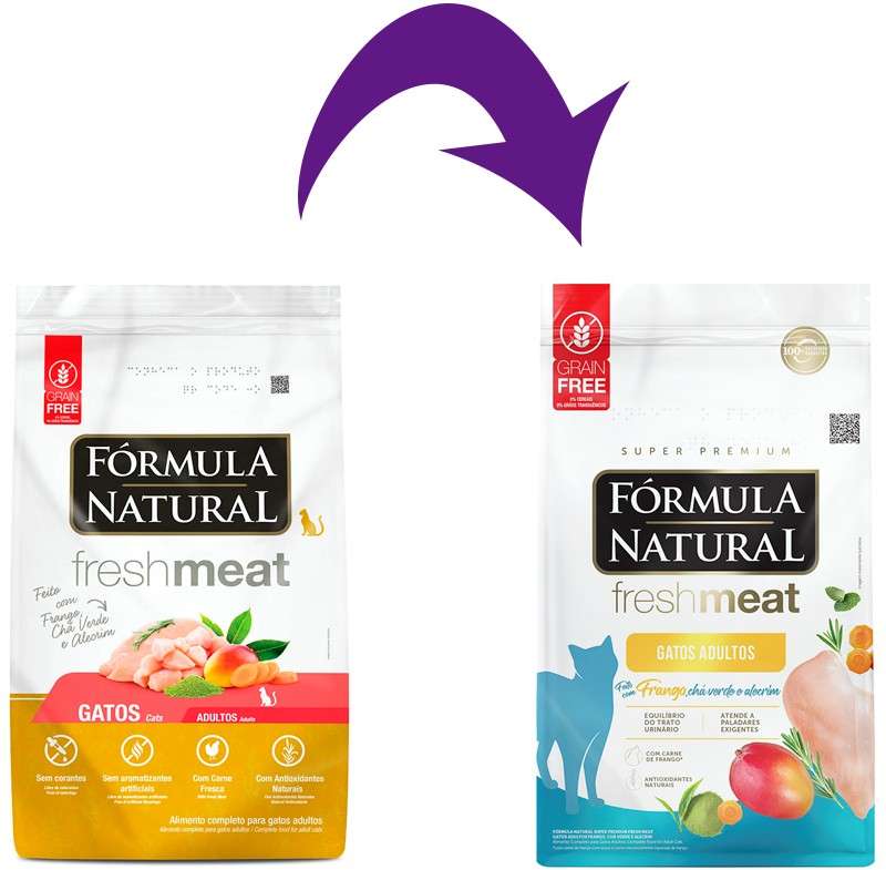 Ração Seca Fórmula Natural Fresh Meat Frango para Gatos Adultos - 1Kg