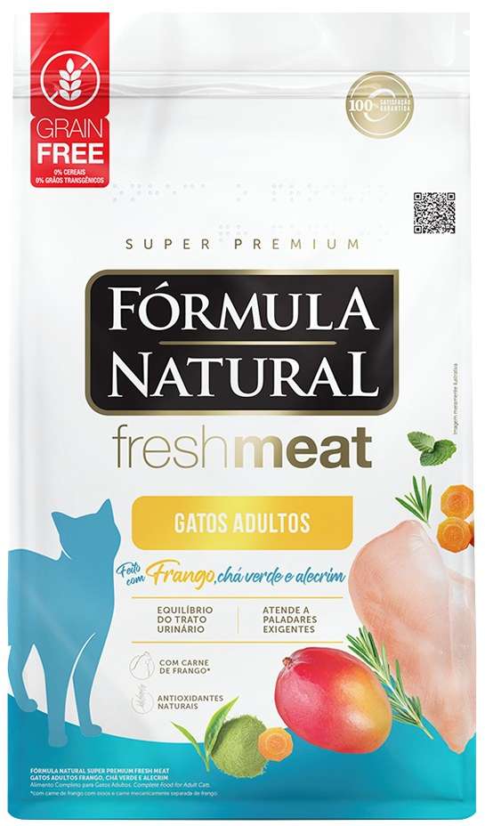 Ração Seca Fórmula Natural Fresh Meat Frango para Gatos Adultos - 1Kg