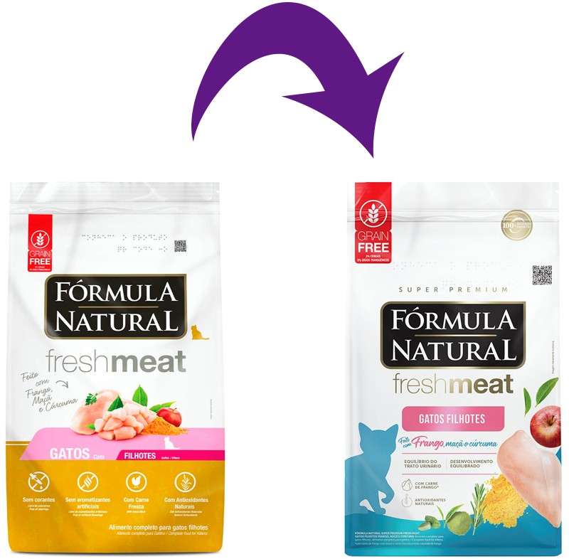 Ração Seca Fórmula Natural Fresh Meat Gatos Filhotes - 1Kg