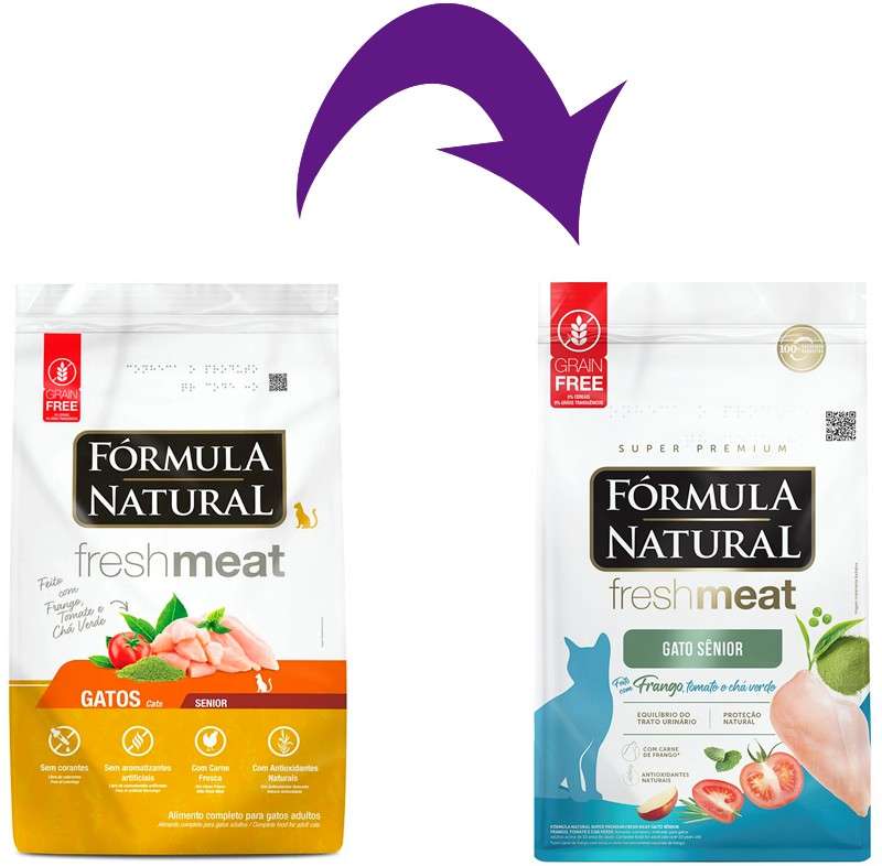 Ração Seca Fórmula Natural Fresh Meat Gatos Sênior - 1Kg