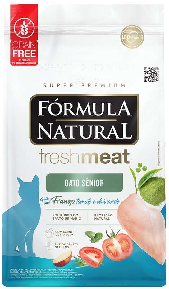 Ração Seca Fórmula Natural Fresh Meat Gatos Sênior - 1Kg