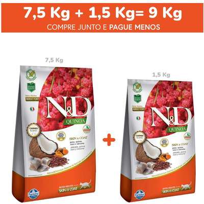 Ração Farmina N&D Quinoa Skin & Coat Peixe para Gatos Adultos