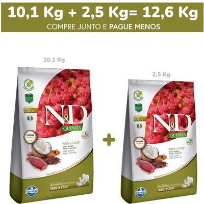 Ração Farmina N&D Quinoa Skin & Coat Pato para Cães Adultos de Todas as Raças