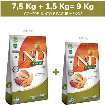 Ração Farmina N&D Pumpkin Pato, Abóbora e Melão para Gatos Adultos
