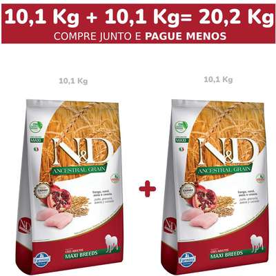 Ração Farmina N&D Ancestral Grain Frango Cães Adultos Raças Grandes - 20,2 kg
