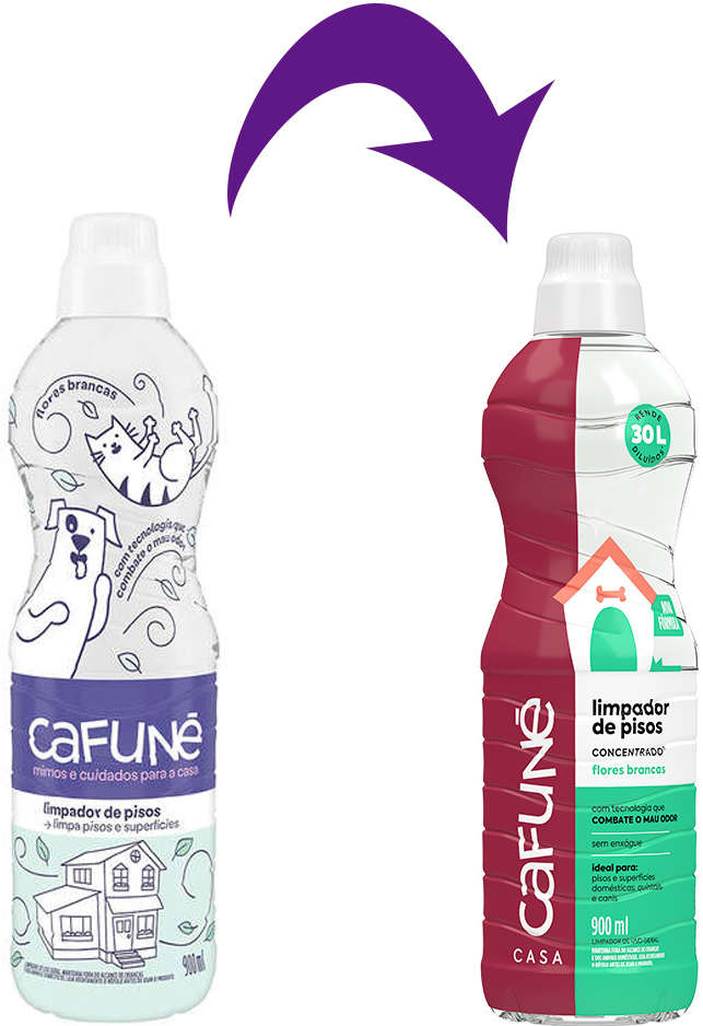Limpador de Pisos Cafuné Flores Brancas - 900 mL