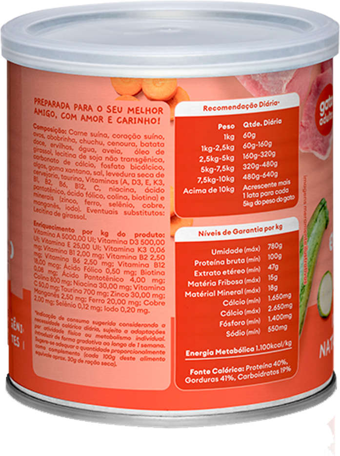 Ração Úmida Pet Delícia Escondidinho Suíno para Gatos Adultos - 320 g