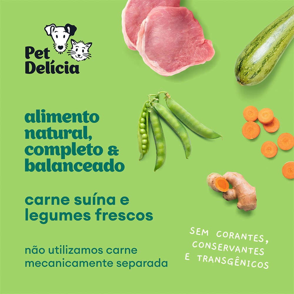 Ração Úmida Pet Delícia Escondidinho Suíno para Gatos Adultos - 320 g