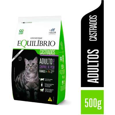 Ração Seca Equilíbrio Frango para Gatos Castrados