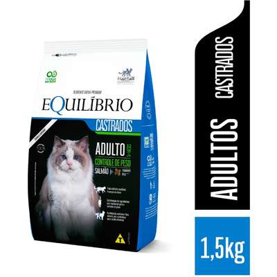 Ração Seca Equilíbrio Salmão para Gatos Castrados