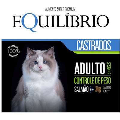 Ração Seca Equilíbrio Salmão para Gatos Castrados