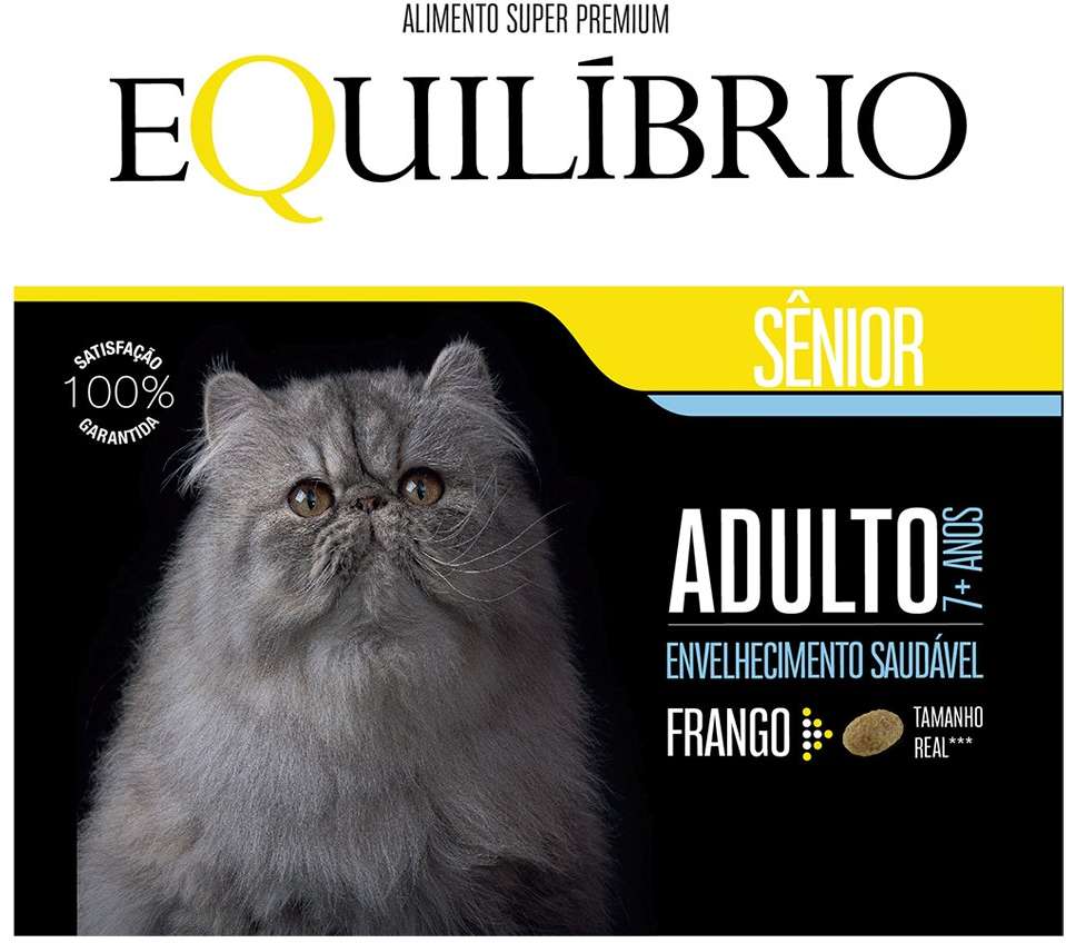 Ração Seca Equilíbrio Sênior Frango para Gatos Idosos - 1,5Kg