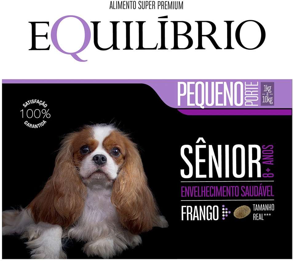 Ração Seca Equilíbrio Sênior Frango para Cães Idosos de Porte Pequeno - 7,5Kg