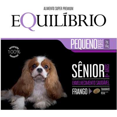 Ração Seca Equilíbrio Sênior Frango para Cães Idosos de Porte Pequeno