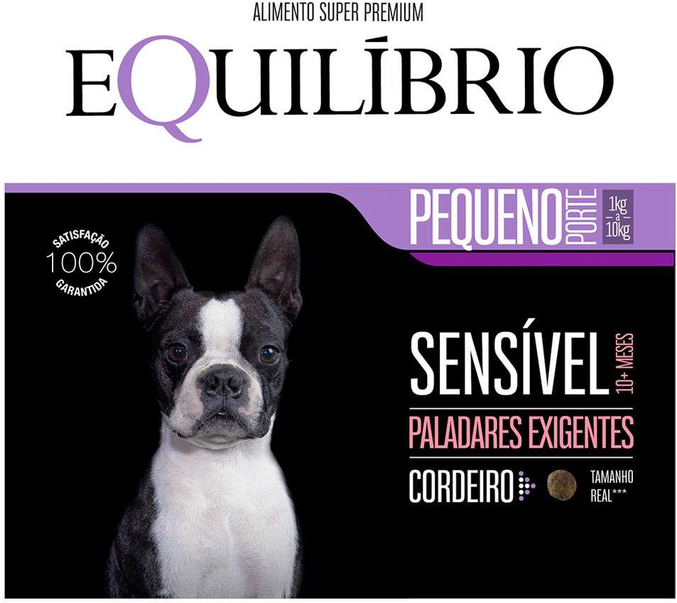 Ração Seca Equilíbrio Sensível Cordeiro para Cães de Porte Pequeno - 7,5Kg