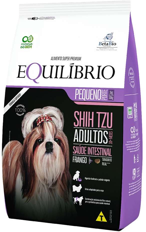 Ração Seca Equilíbrio Shih Tzu Frango para Cães Adultos de Porte Pequeno - 2,5Kg