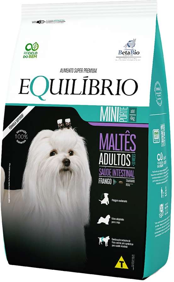 Ração Seca Equilíbrio Maltês Frango para Cães Adultos de Porte Mini - 2,5Kg