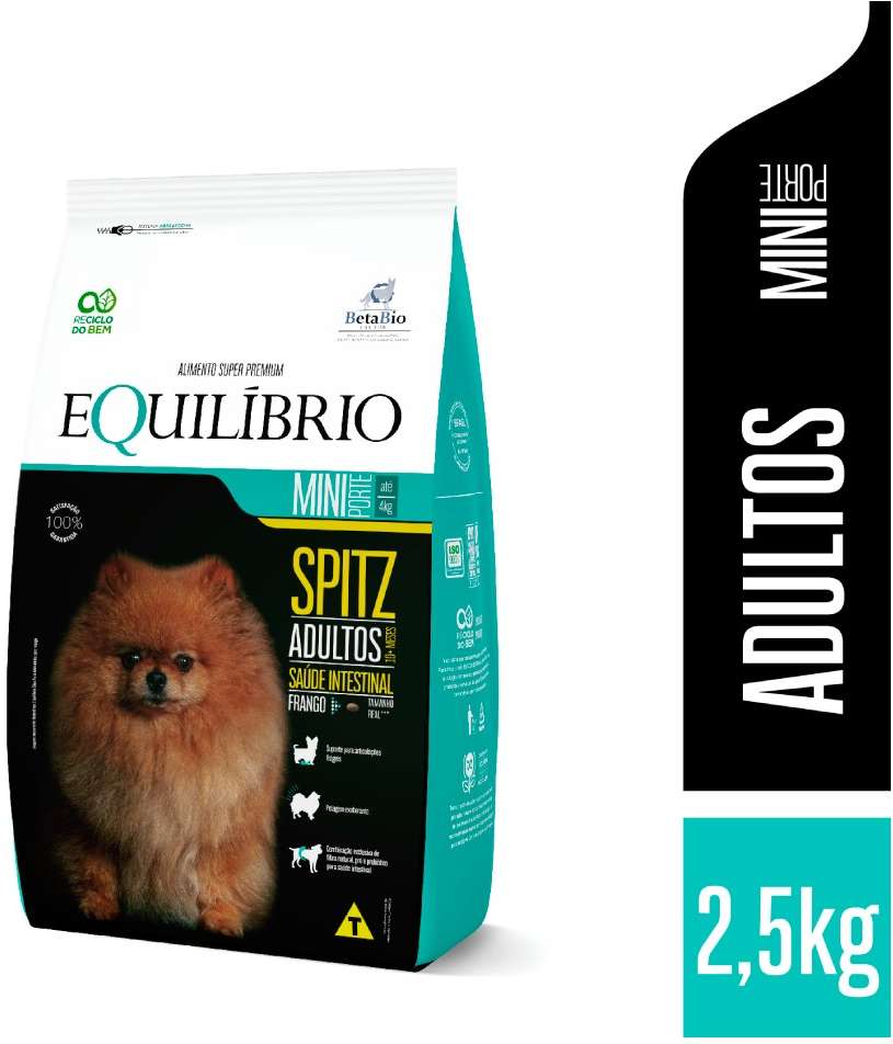 Ração Seca Equilíbrio Spitz Frango para Cães de Porte Pequeno - 2,5Kg