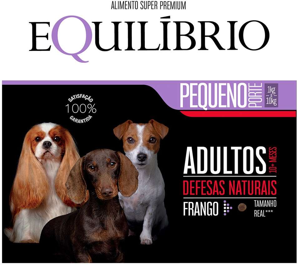 Ração Seca Equilíbrio Frango para Cães Adultos de Porte Pequeno - 2,5Kg