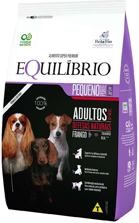 Ração Seca Equilíbrio Frango para Cães Adultos de Porte Pequeno - 2,5Kg