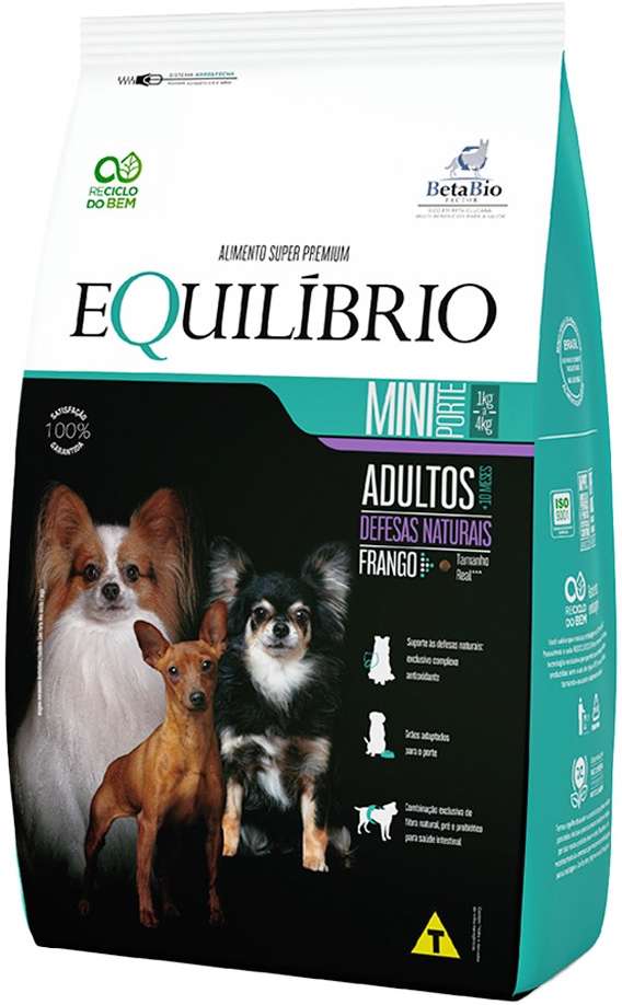 Ração Seca Equilíbrio Frango para Cães Adultos de Porte Mini - 2,5Kg