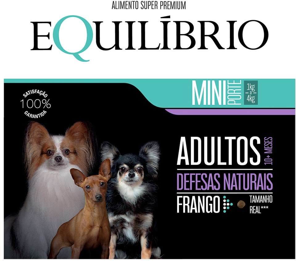 Ração Seca Equilíbrio Frango para Cães Adultos de Porte Mini - 2,5Kg