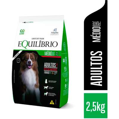 Ração Seca Equilíbrio Frango para Cães Adultos de Porte Médio
