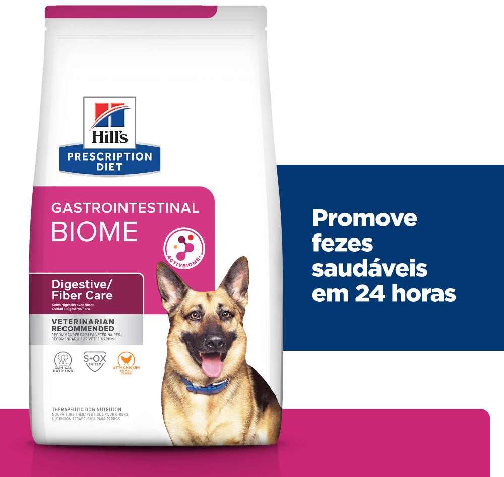 Ração Seca Hill's Prescription Diet Gastrointestinal Biome para Cães Adultos - 3,6Kg
