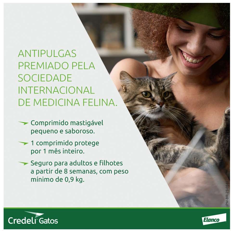 Antipulgas Credeli 12 mg para Gatos de 0,9 a 2Kg - 1 Comprimido