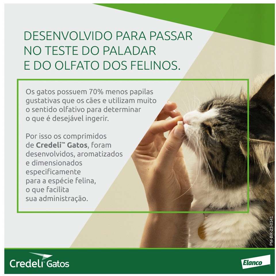 Antipulgas Credeli 48 mg para Gatos de 2,1 a 8Kg - 1 Comprimido