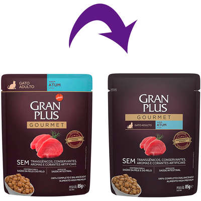 Ração Úmida GranPlus Sachê Atum para Gatos Adultos