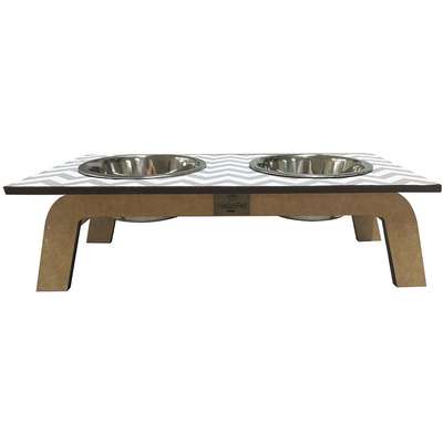 Comedouro Bahamas Geo Cinza para Cães e Gatos