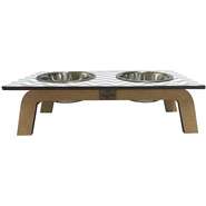 Comedouro Bahamas Geo Cinza para Cães e Gatos - Tam. G
