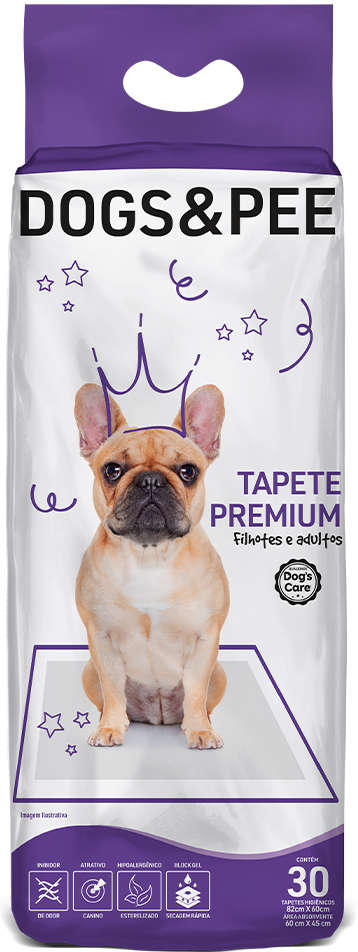 Tapete Higiênico Dogs & Pee Premium para Cães Filhotes e Adultos - 30 Unidades