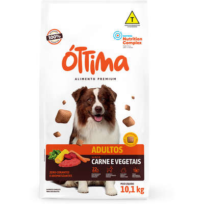 Ração Seca Óttima Carne e Vegetais para Cães Adultos