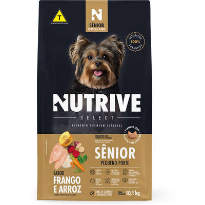 Ração Seca Nutrive Select Frango e Arroz para Cães Sênior Porte Pequeno
