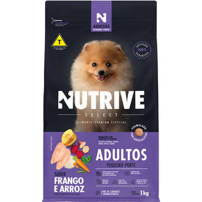 Ração Seca Nutrive Select Frango e Arroz para Cães Adultos Porte Pequeno