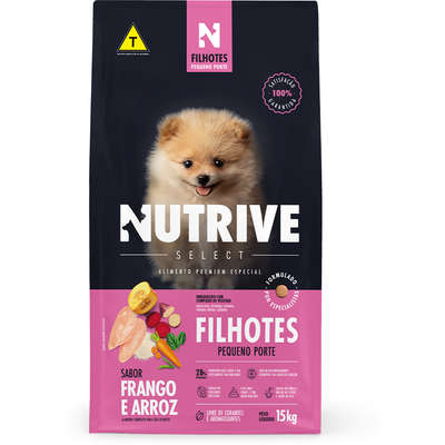 Ração Seca Nutrive Select Frango e Arroz para Cães Filhotes Porte Pequeno