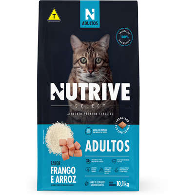 Ração Seca Nutrive Select Frango e Arroz Gatos Adultos