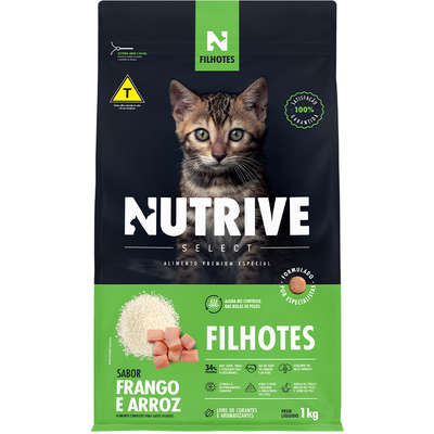 Ração Seca Nutrive Select Frango e Arroz Gatos Filhotes