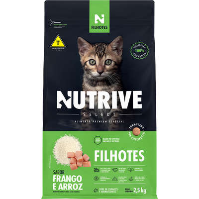 Ração Seca Nutrive Select Frango e Arroz Gatos Filhotes