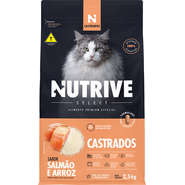 Ração Seca Nutrive Select Salmão e Arroz Gatos Castrados - 2,5Kg