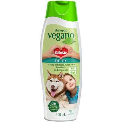 Shampoo Bellokão Vegano Detox Extrato de Ginseng e Aloe Vera