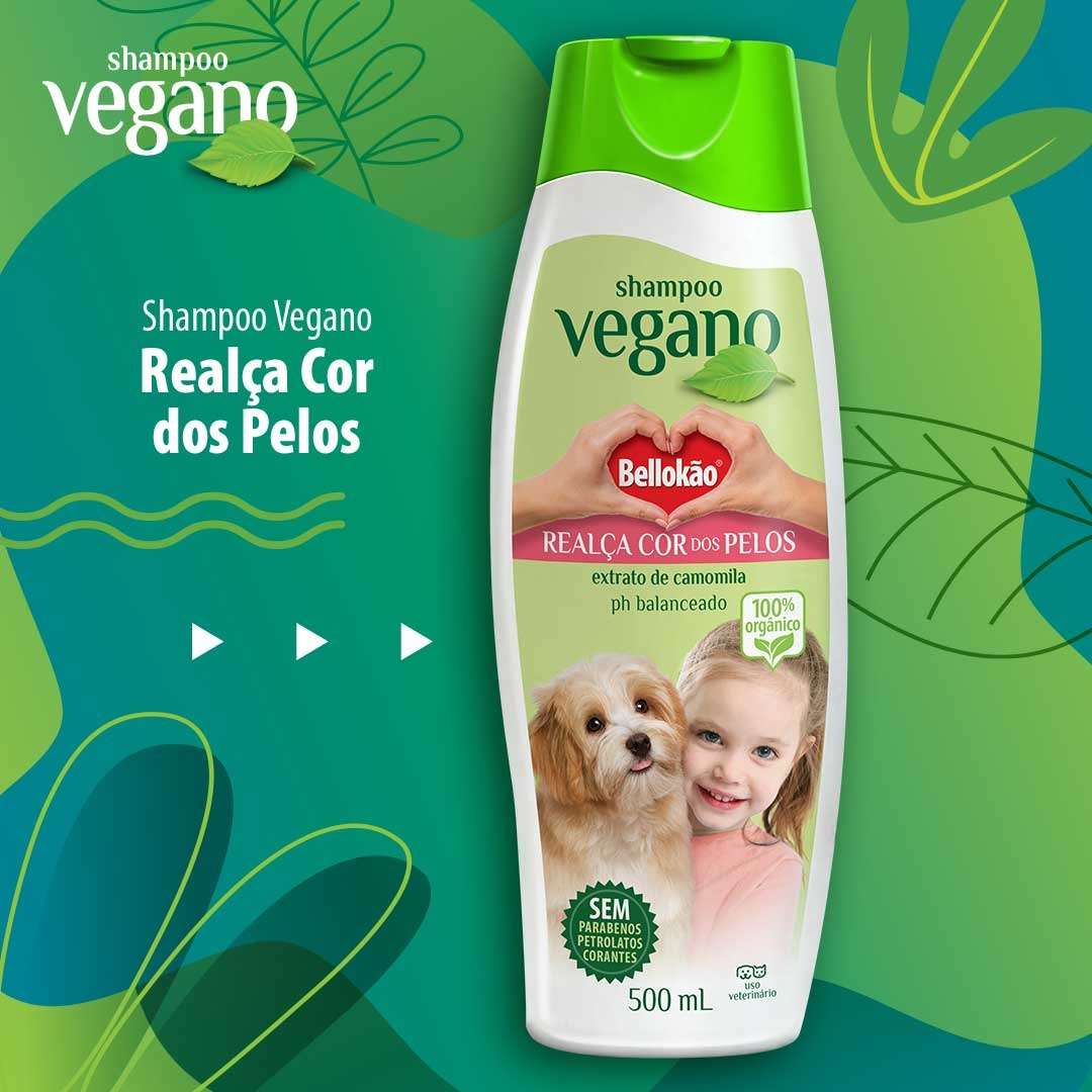 Shampoo Bellokão Vegano Realça Cor dos Pelos Camomila - 500 mL
