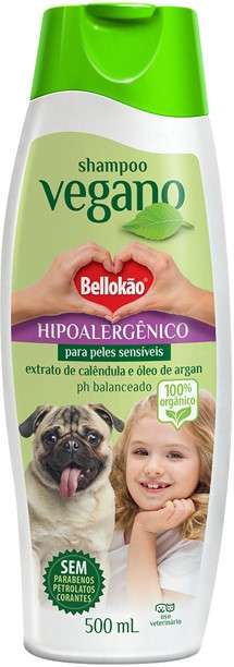 Shampoo Bellokão Vegano Hipoalergênico para Peles Sensíveis - 500 mL